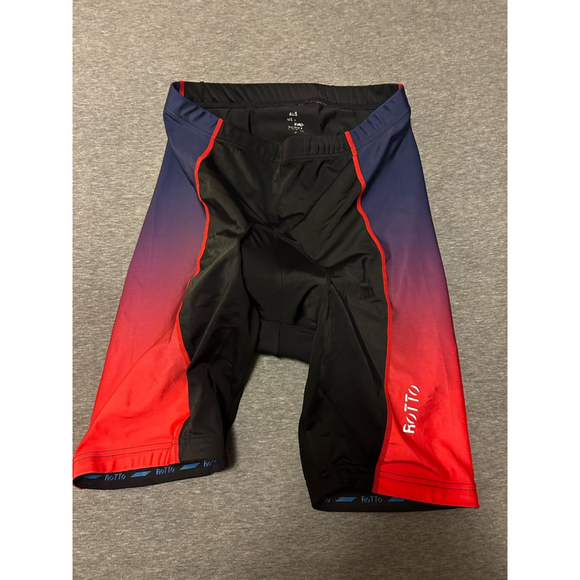 Men's ROTTO Cycling Shorts Size M Black Red - Picture 1 of 4